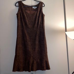 Danny & Nicole brown sleeveless midi dress size 10